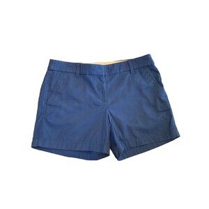 J Crew Reimagined Chino Shorts Size 8 Royal Blue Cotton 32" Waist Preppy Summer